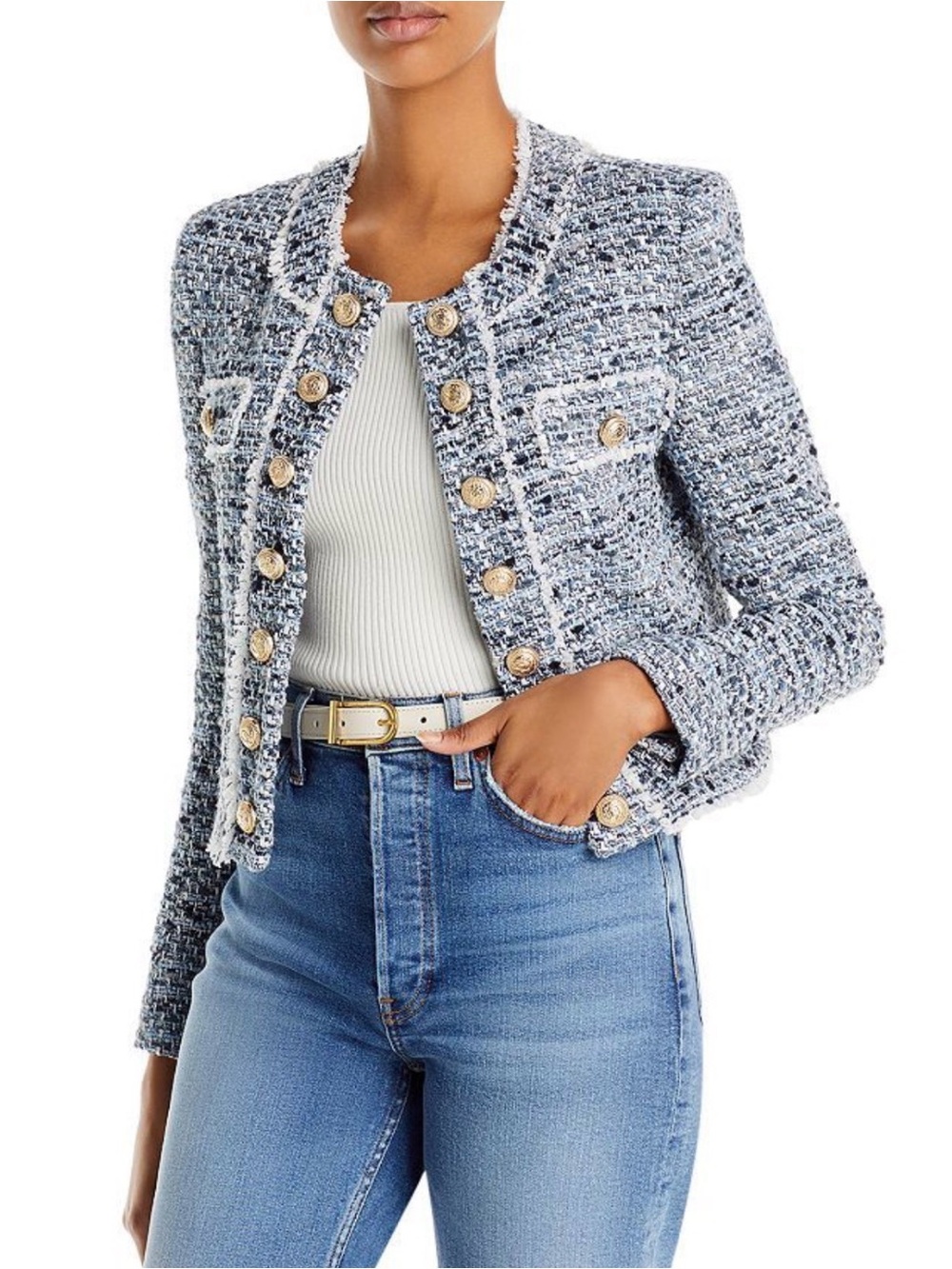 Generation Love Karson Blue Tweed Blazer NWT
